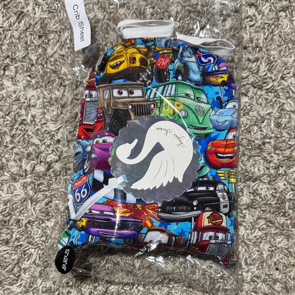 Sugar Swan Cars Pixar Crib Sheet